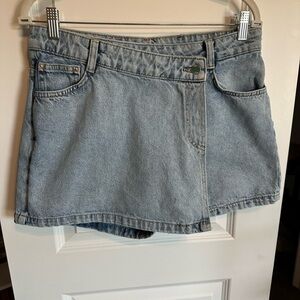 Zara Light Blue Denim Mini Skort